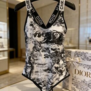 Dior Black Toile de Jouy Swimsuit
